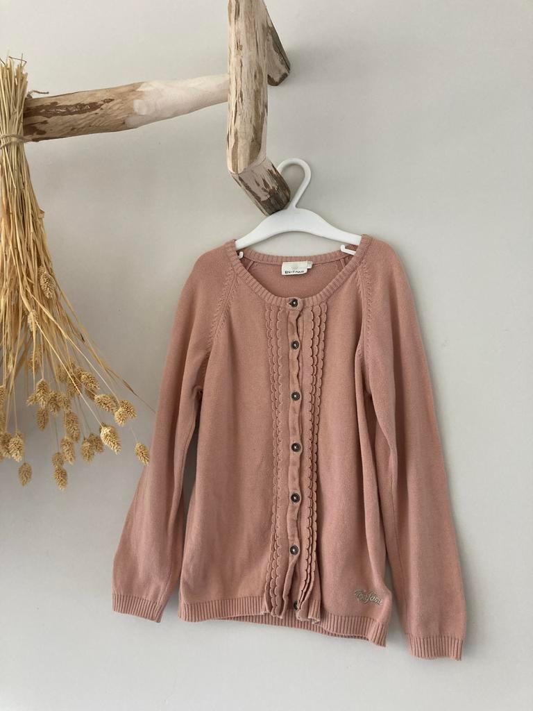 Prachtig oud roze vestje van Enfant - Maat 140 (valt groot), Ophalen of Verzenden, Zo goed als nieuw, Meisje, Trui of Vest