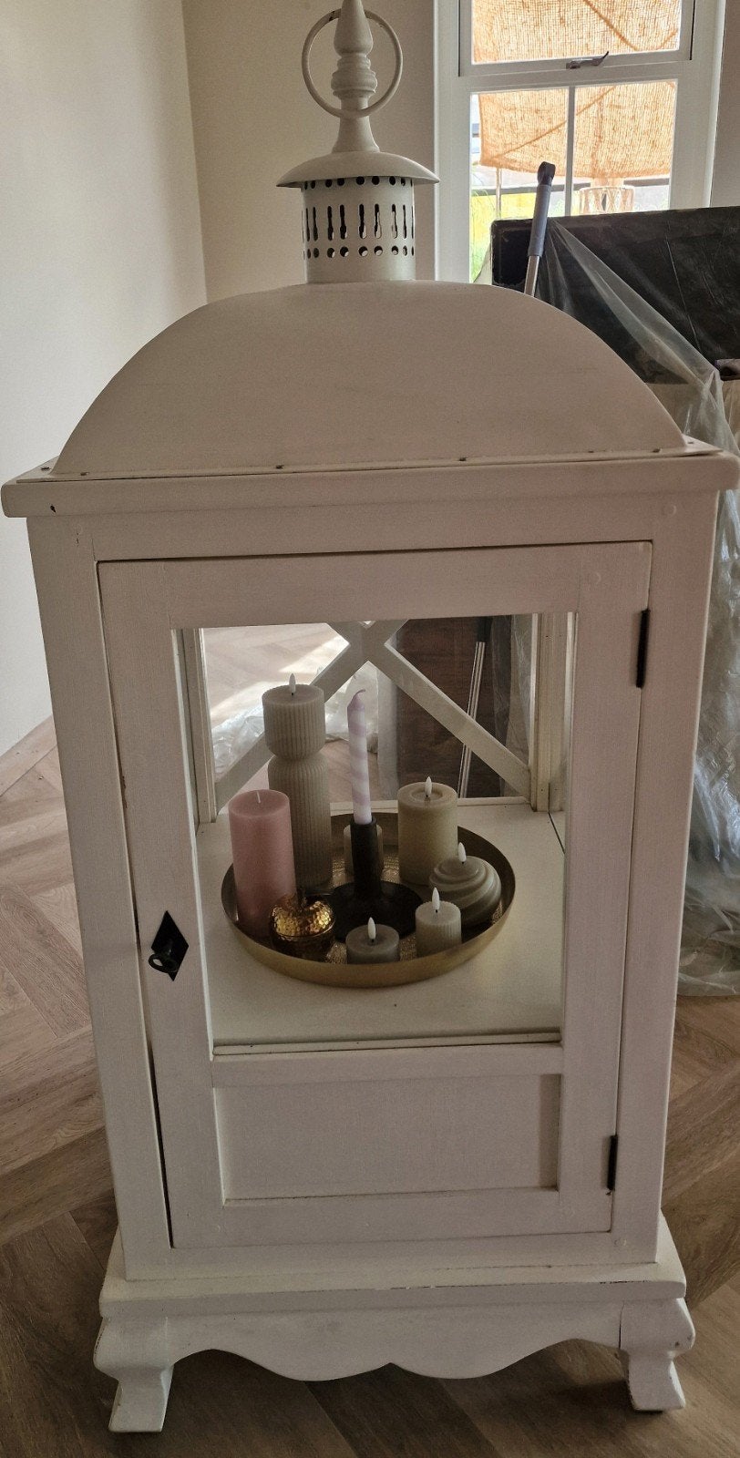2 grote witte lantaarns, Ophalen, Gebruikt, Lantaarn, Wit