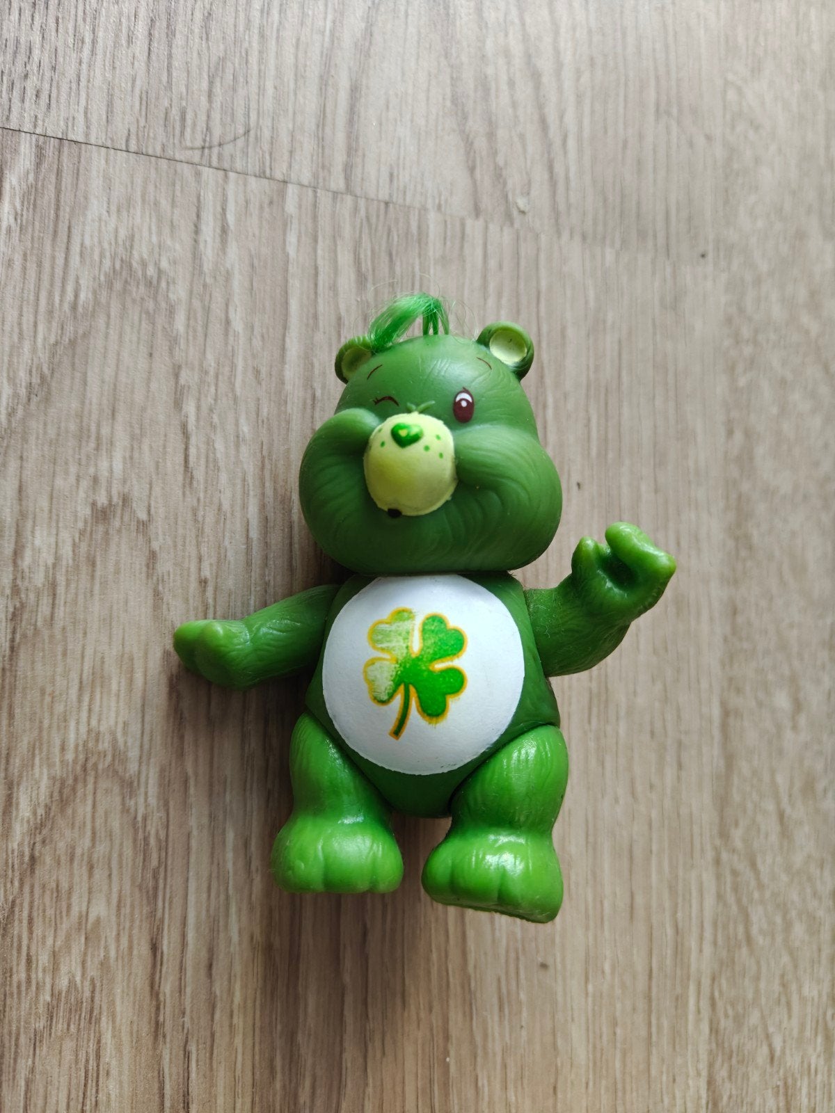 Care Bear/Troetelbeertje Figuur - Groen met Klavertje, Ophalen of Verzenden, Gebruikt