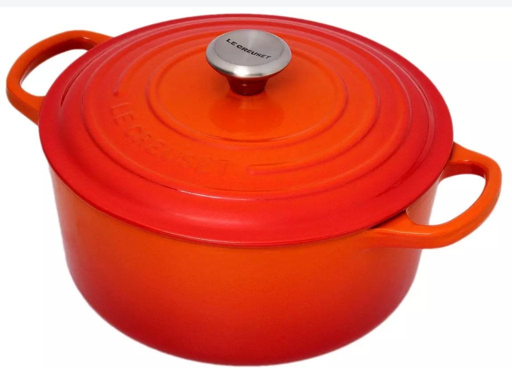GEZOCHT losse deksel voor Le Creuset braadpan 24 cm, Huis en Inrichting, Le Creuset, Ophalen of Verzenden, Metaal, Oranje