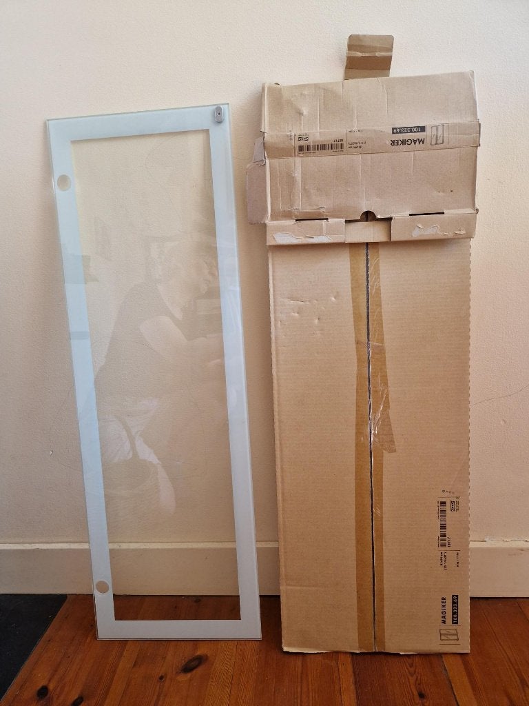 Glazen deur Ikea kast Magiker, Huis en Inrichting, Kasten | Vitrinekasten, Minder dan 50 cm, Nieuw, Ophalen of Verzenden, Glas