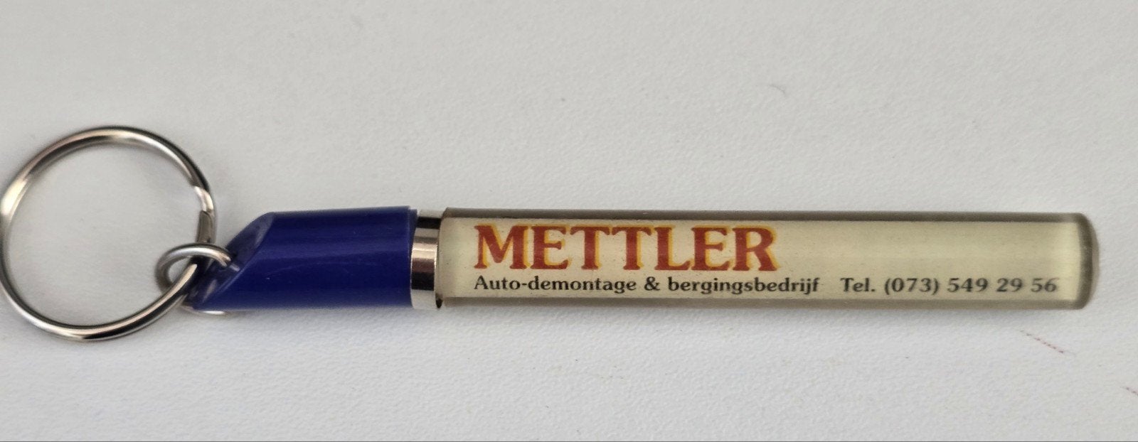 Sleutelhanger Mettler Auto-demontage & bergingsbedrijf, Verzamelen, Ophalen of Verzenden, Gebruikt, Merk