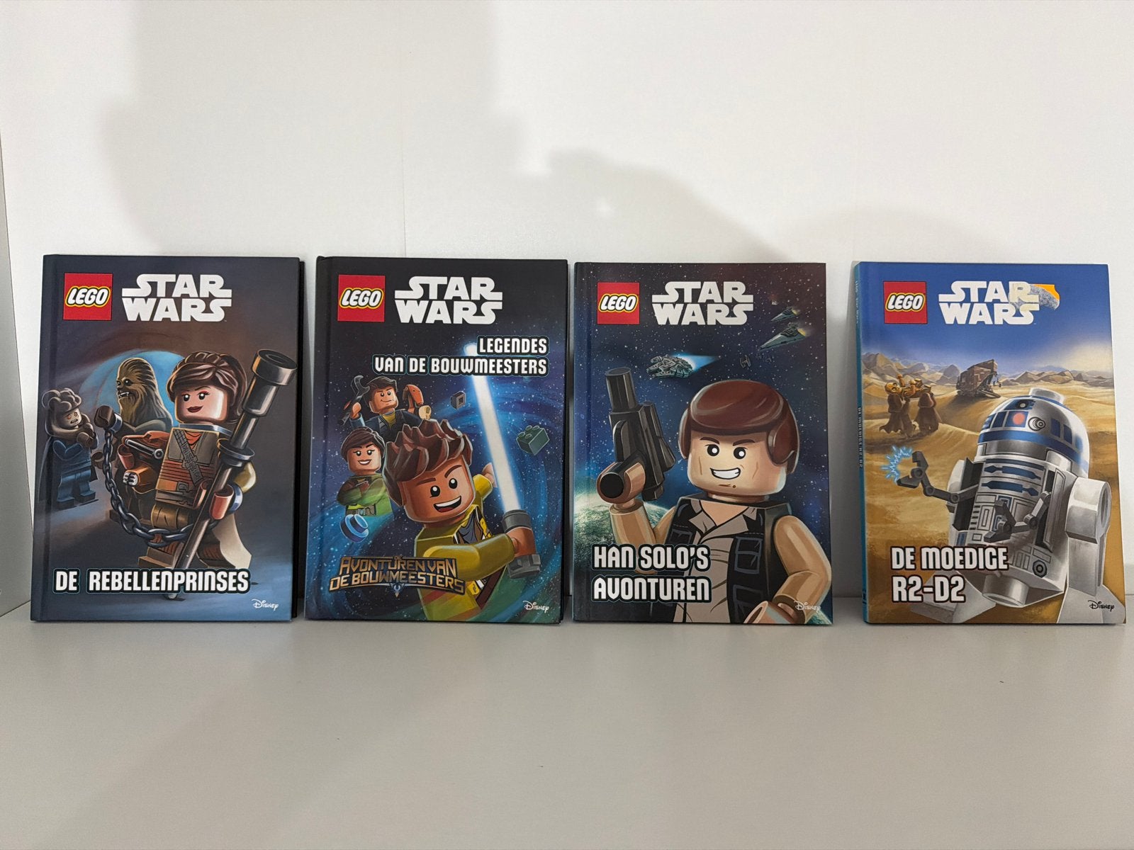 4 LEGO Star Wars boeken - De Rebellenprinses, Han Solo, R2-D