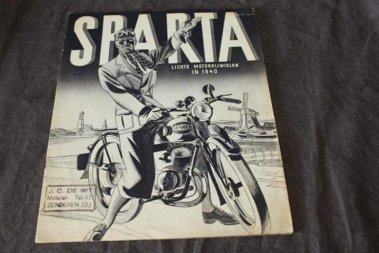 Sparta 1940 lichte motorrijwielen verkoop brochure, Motoren, Ophalen of Verzenden, Overige merken