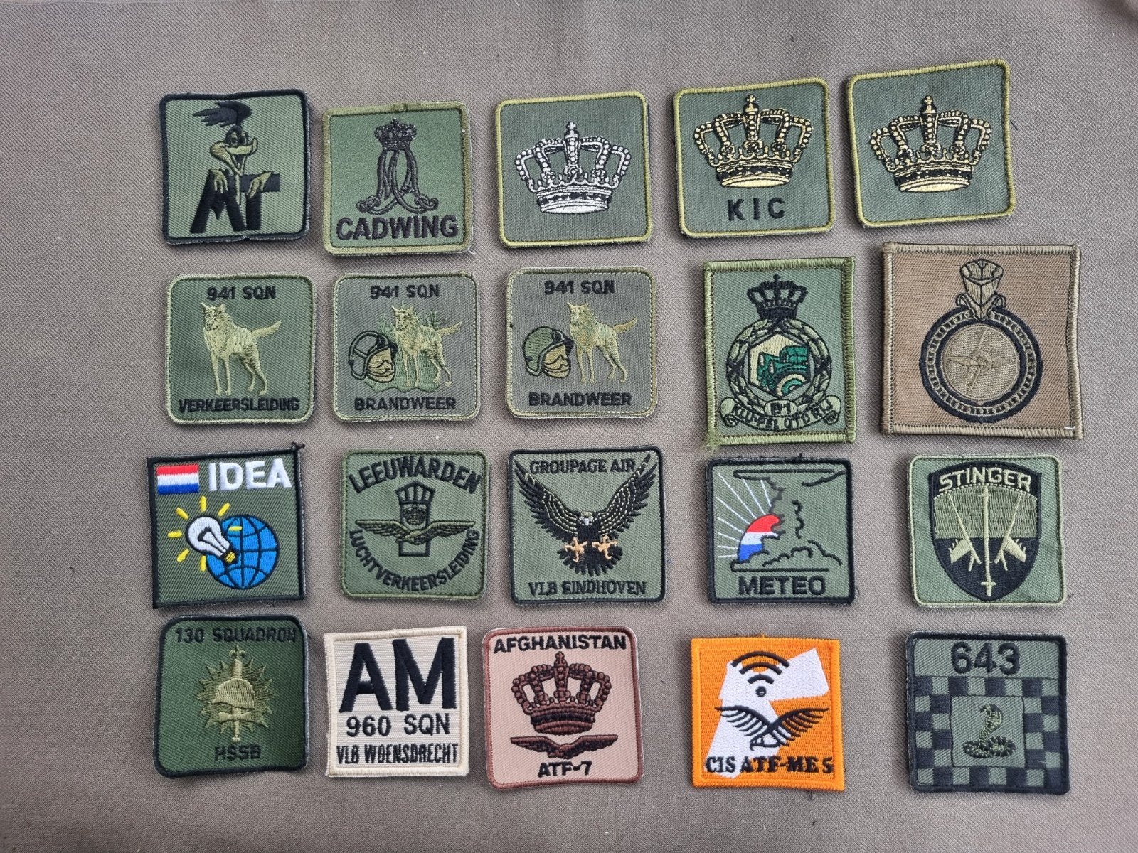 20 borstpatches Koninklijke Luchtmacht, Ophalen of Verzenden, Luchtmacht, Nederland, Embleem of Badge