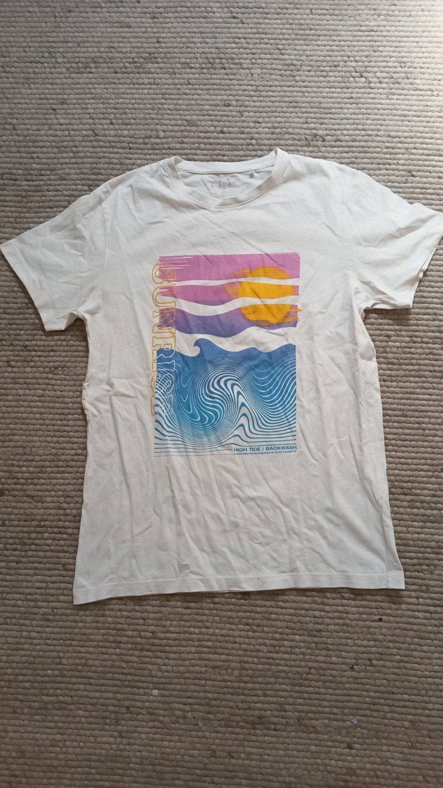 Leuk zomers T-shirt maat M, Kleding | Heren, T-shirts, Maat 48/50 (M), Wit, Ophalen of Verzenden, Gedragen