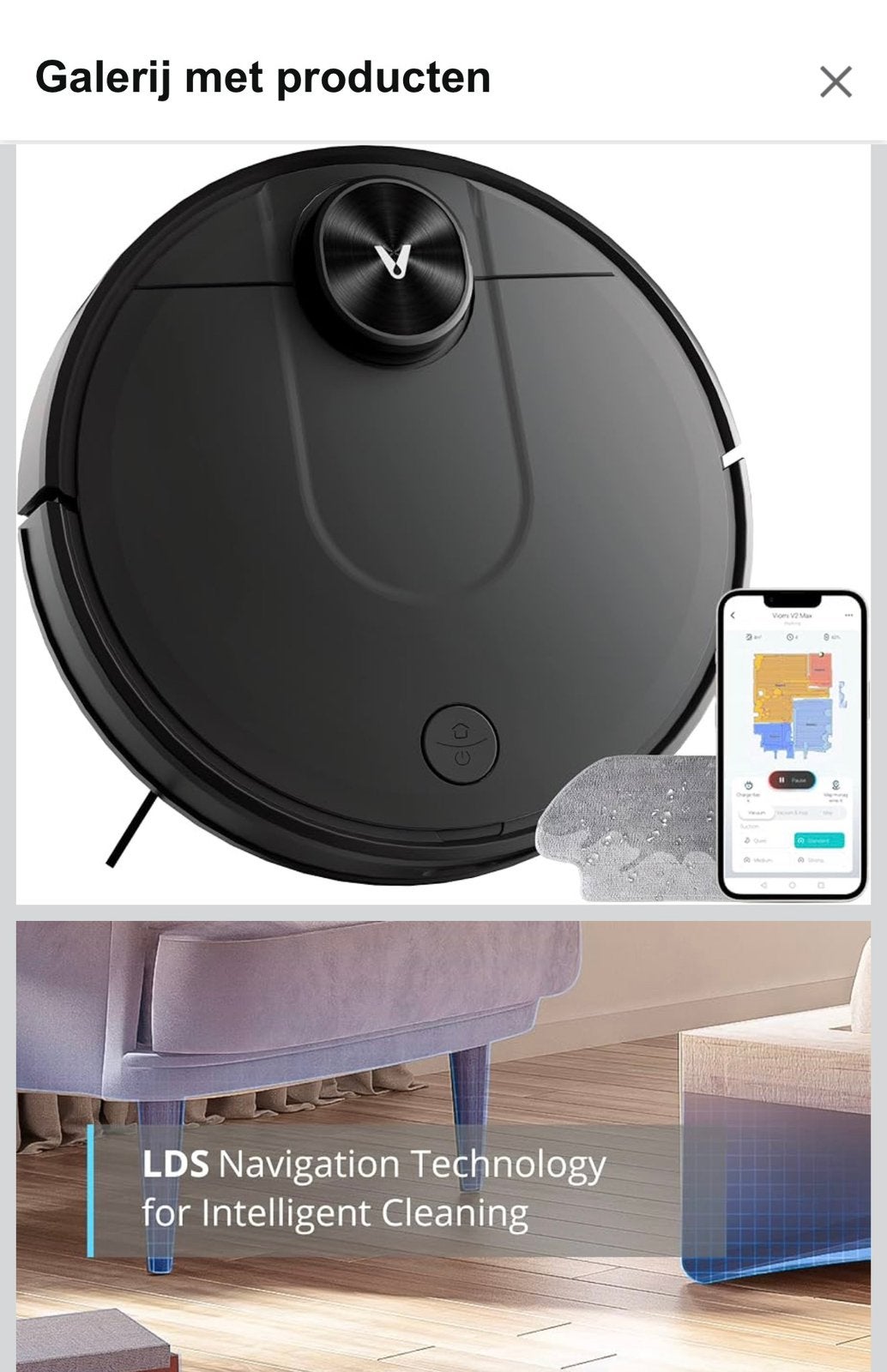 Viomi Robotstofzuiger V2 Max Zo goed als nieuw, Overige merken, Dweilfunctie, Ophalen of Verzenden, Zo goed als nieuw