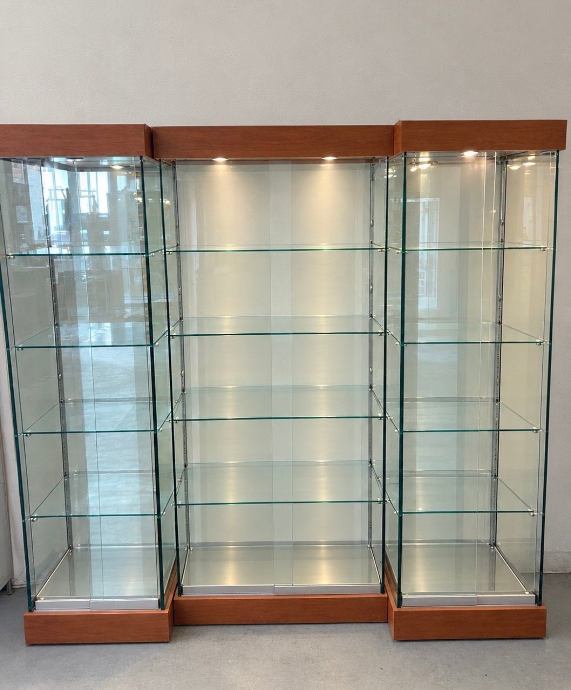 Glazen Vitrinekast met Verlichting - Perfect voor Collecties, Huis en Inrichting, Met plank(en), 200 cm of meer, 150 tot 200 cm