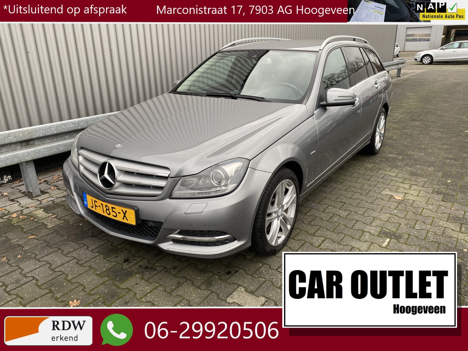 Mercedes-Benz C-Klasse Estate 200 CDI Business Class Avantga, Auto's, Euro 5, Zwart, 4 cilinders, Leder