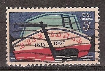 USA, Erie Canal, 150 jaar, 1967., Ophalen of Verzenden, Gestempeld, Noord-Amerika
