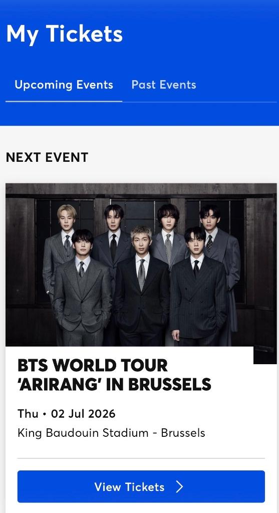 BTS 2x standing floor tickets in Brussel, Twee personen, Juli