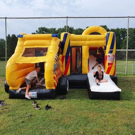 Springkussen Ambulance te huur / huren 5 x 5,5 x 3m, Hobby en Vrije tijd, Ophalen of Verzenden, Zo goed als nieuw, Verjaardag