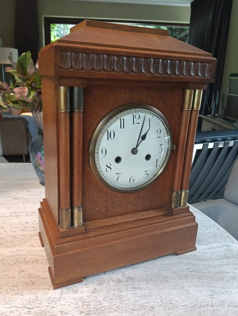 Fraaie oude mantelklok - werkend, Ophalen