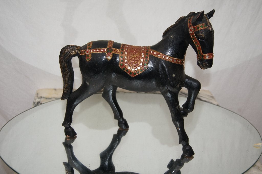 Houten paard, Antiek en Kunst, Ophalen of Verzenden, Hout, Beeld