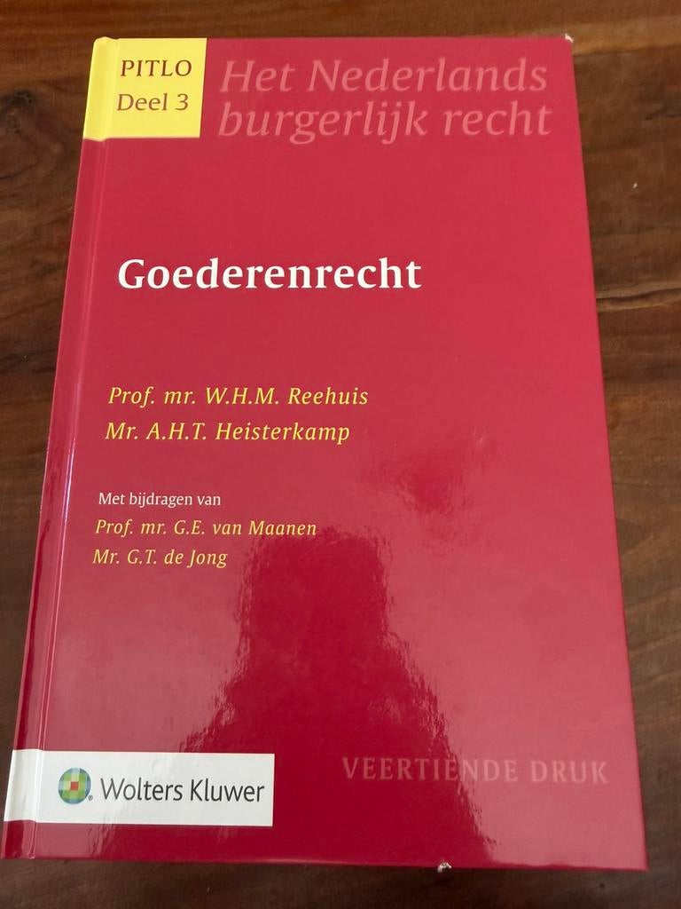 Pitlo deel 3 Goedenrecht Prof. mr. W. Reehuis 14e druk, Ophalen of Verzenden, Nieuw, Overige wetenschappen