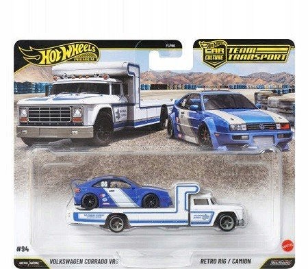 Set Team Transport Volkswagen Corrado VR6 & Retro Rig / Cami, Tschuiten@hotmail.com, Duitsland, Auto, Hotwheels Premium Car Culture