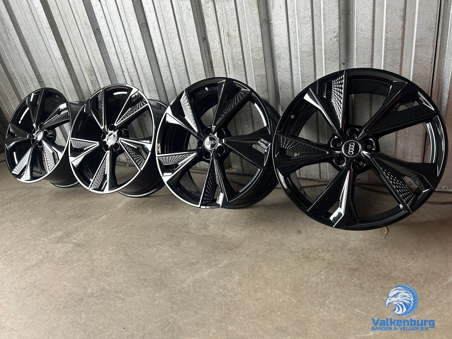 Originele Audi A6 S6 RS6 C8 4K 21 inch zwarte velgen 5x112, Gebruikt, Velg(en), -, -