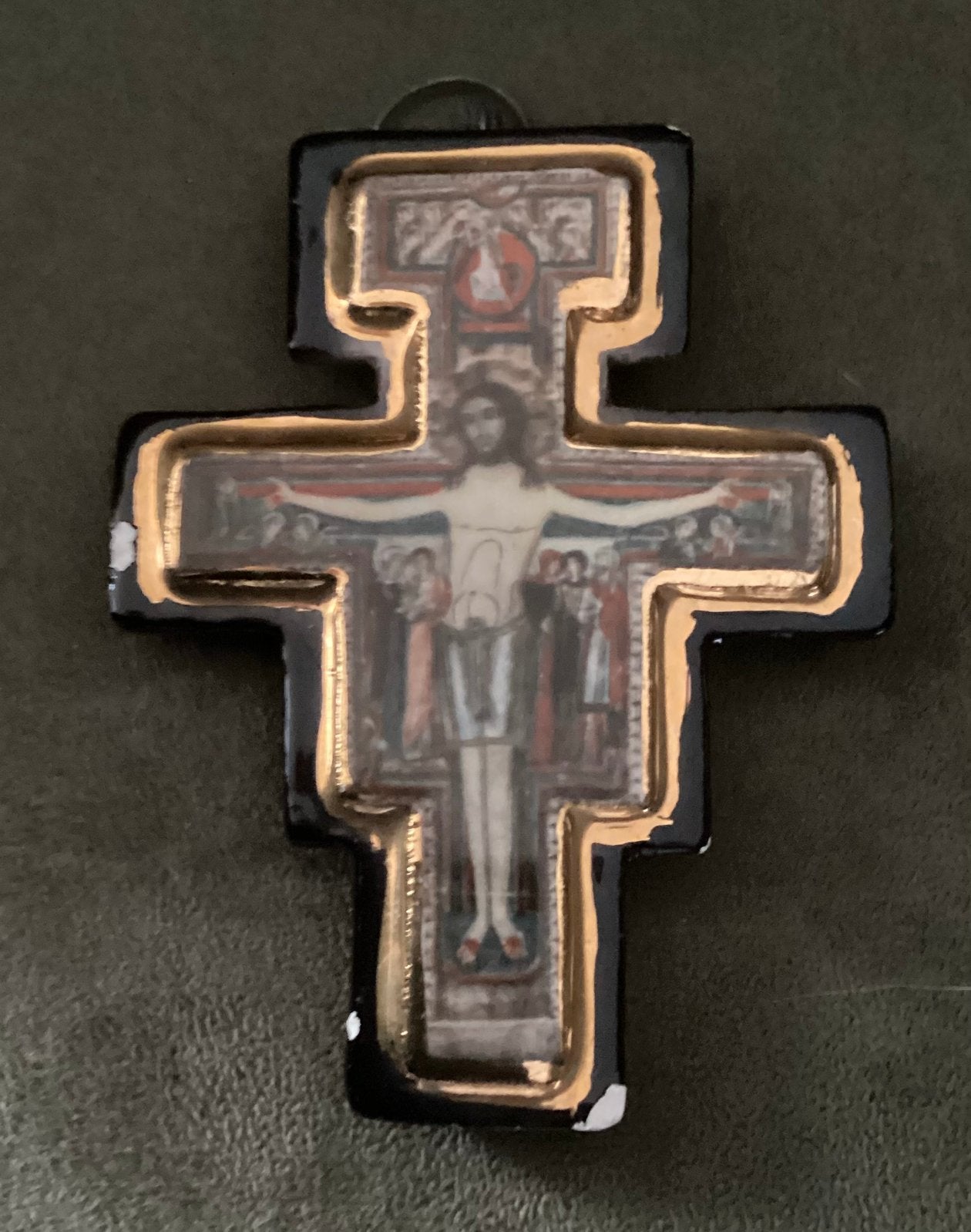 CRUCIFIX ,HÉÉL KLEIN,KERAMIEK…MOOI!!, Antiek en Kunst, Ophalen of Verzenden