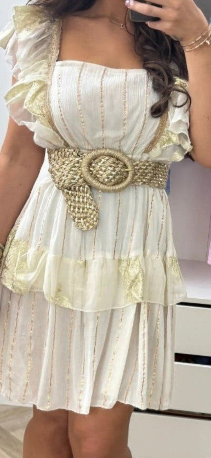 Cherish Ibiza Boho jurk crème matching mommy twinning., Ophalen of Verzenden, Nieuw