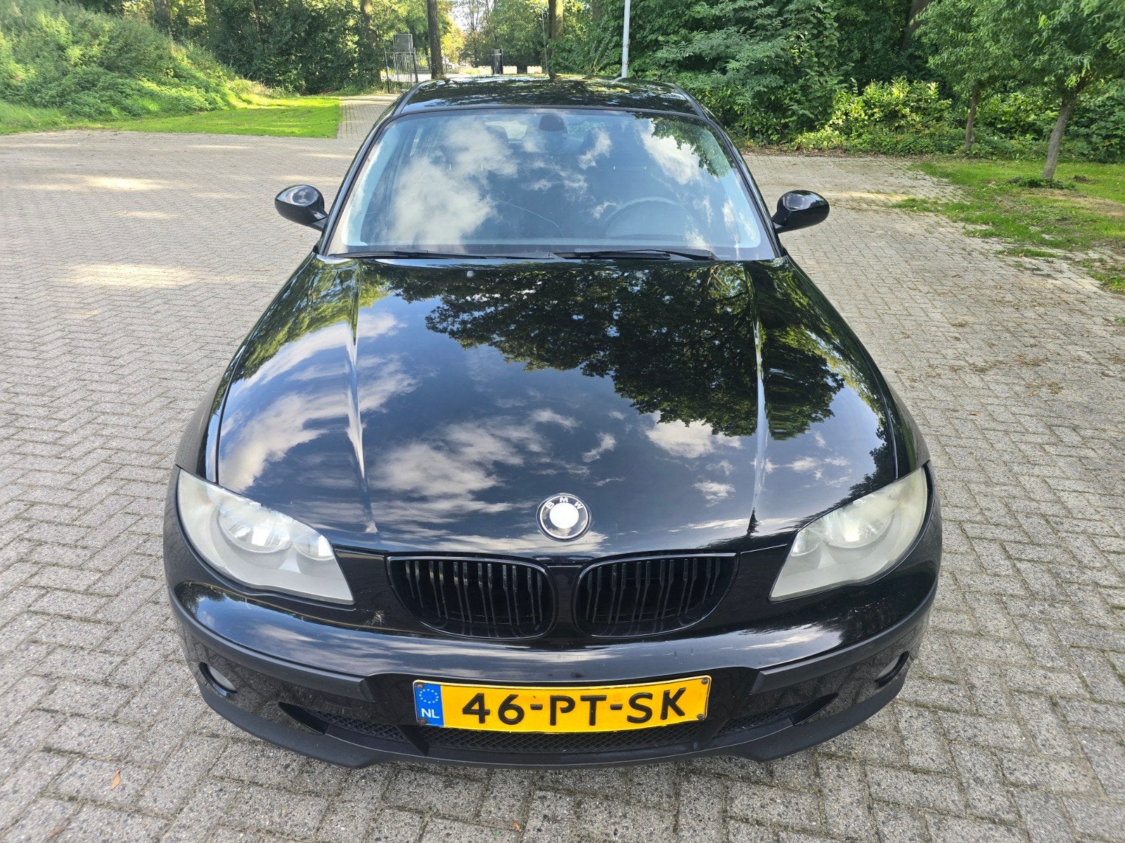 BMW 1-Serie 1.6 I 116 2004 Zwart LM AIRCO, Auto's, 1596 cc, Stof, 4 cilinders, 635 kg