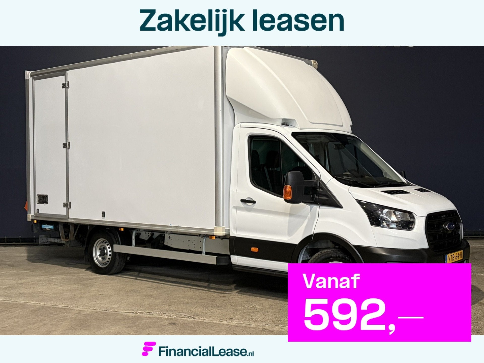 Ford Transit 2.0 TDCI 130pk Bakwagen 232cm Hoog Laadklep Zij, Voorwielaandrijving, 1995 cc, 4 cilinders, Wit