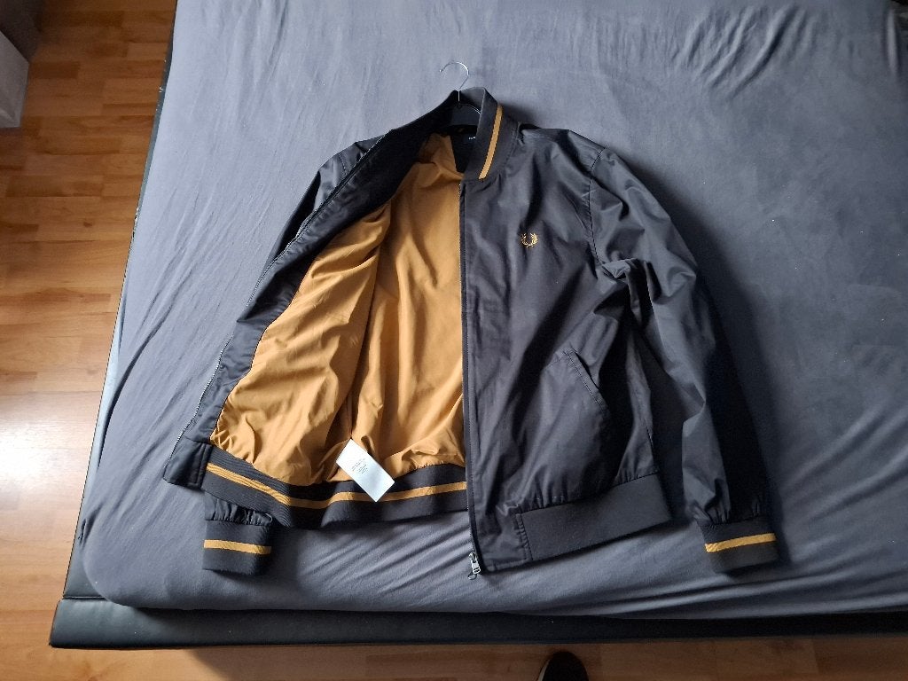 Fred Perry tussenjas, Maat 52/54 (L), Zwart, Ophalen of Verzenden, Zo goed als nieuw