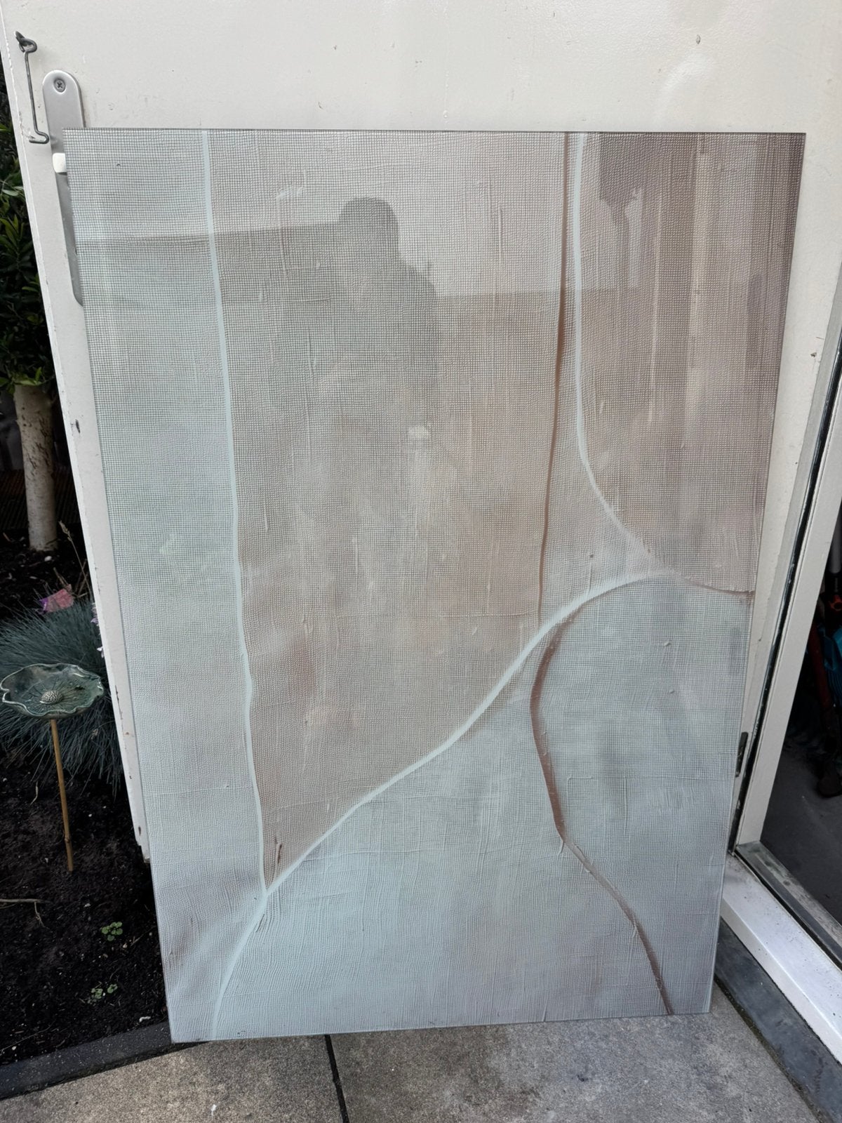 Gaaf glas schilderij, Ophalen, Zo goed als nieuw, Minder dan 80 cm, Glasplaat