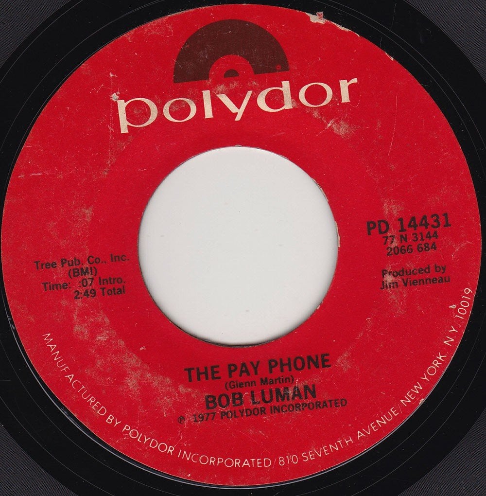 Bob Luman - The Pay Phone 7", Ophalen of Verzenden, Zo goed als nieuw, 7 inch, Pop