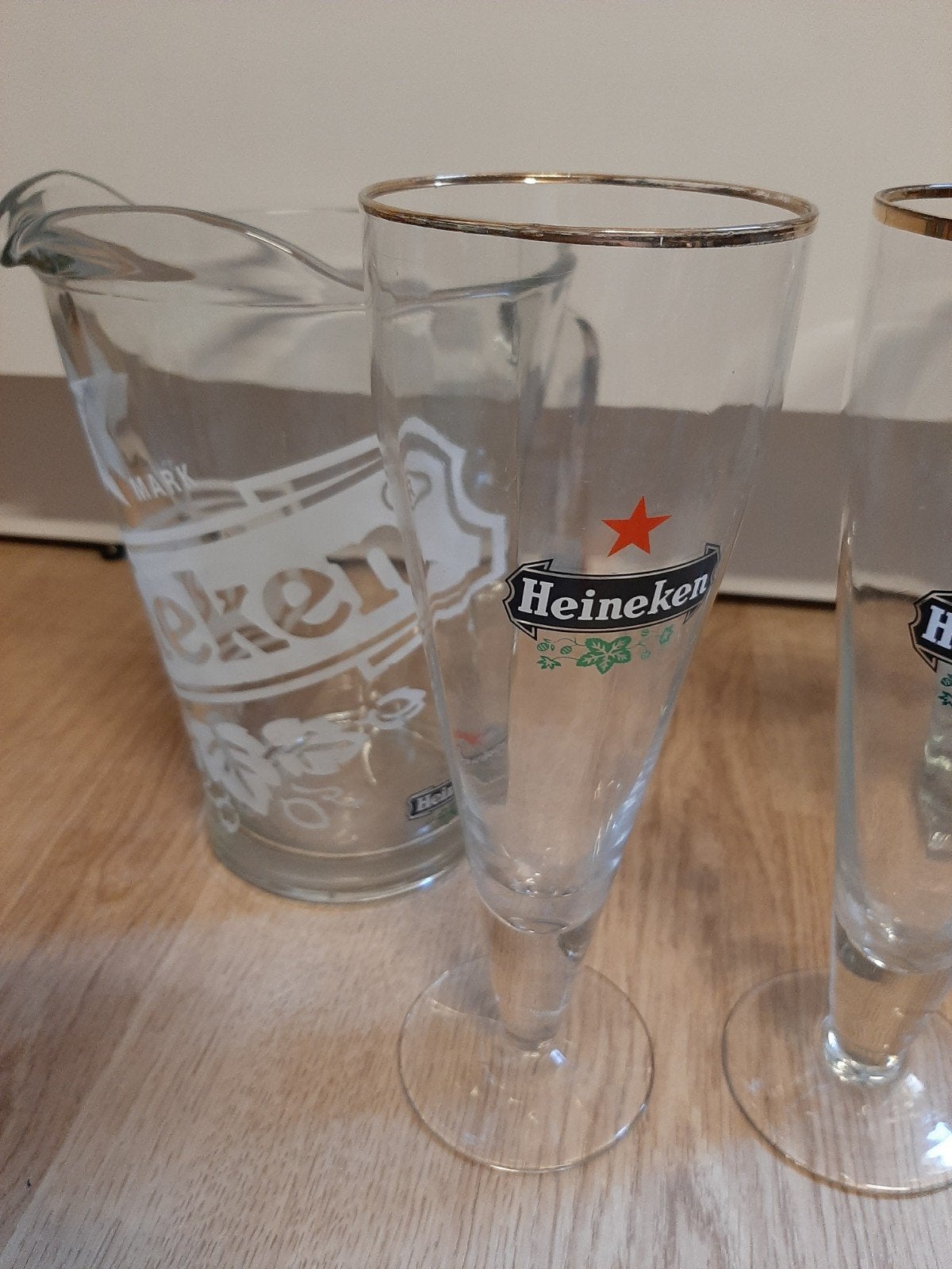 Heineken pitchers en 2 glazen, Ophalen of Verzenden, Bierglas