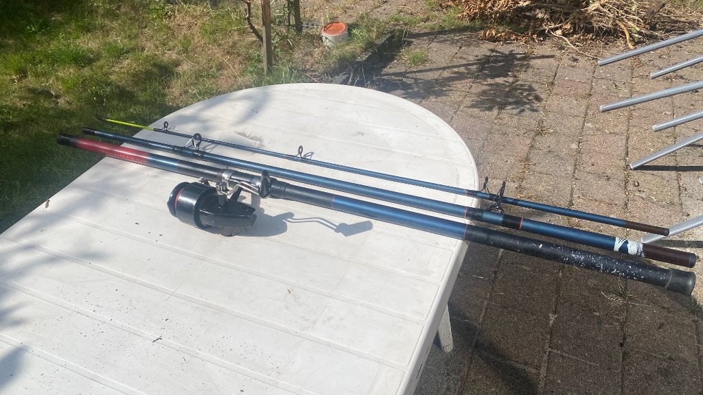 solide werphengel eurostar 3.90 meter, breton vismolen, Watersport en Boten, Ophalen, Gebruikt, Werphengel