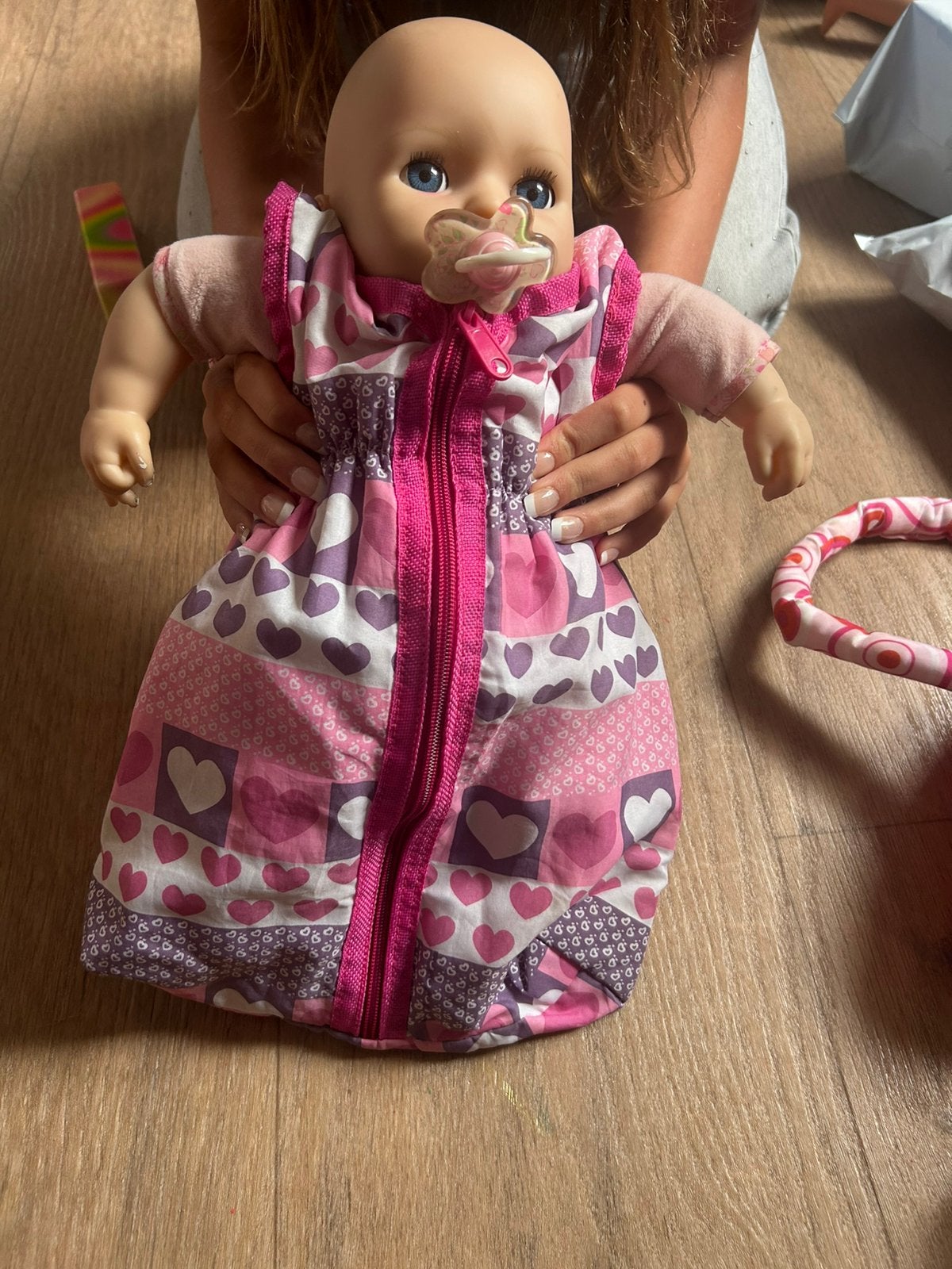 Baby Annabell pop met kleding, speen & draag-/slaapzak, Ophalen, Gebruikt, Babypop