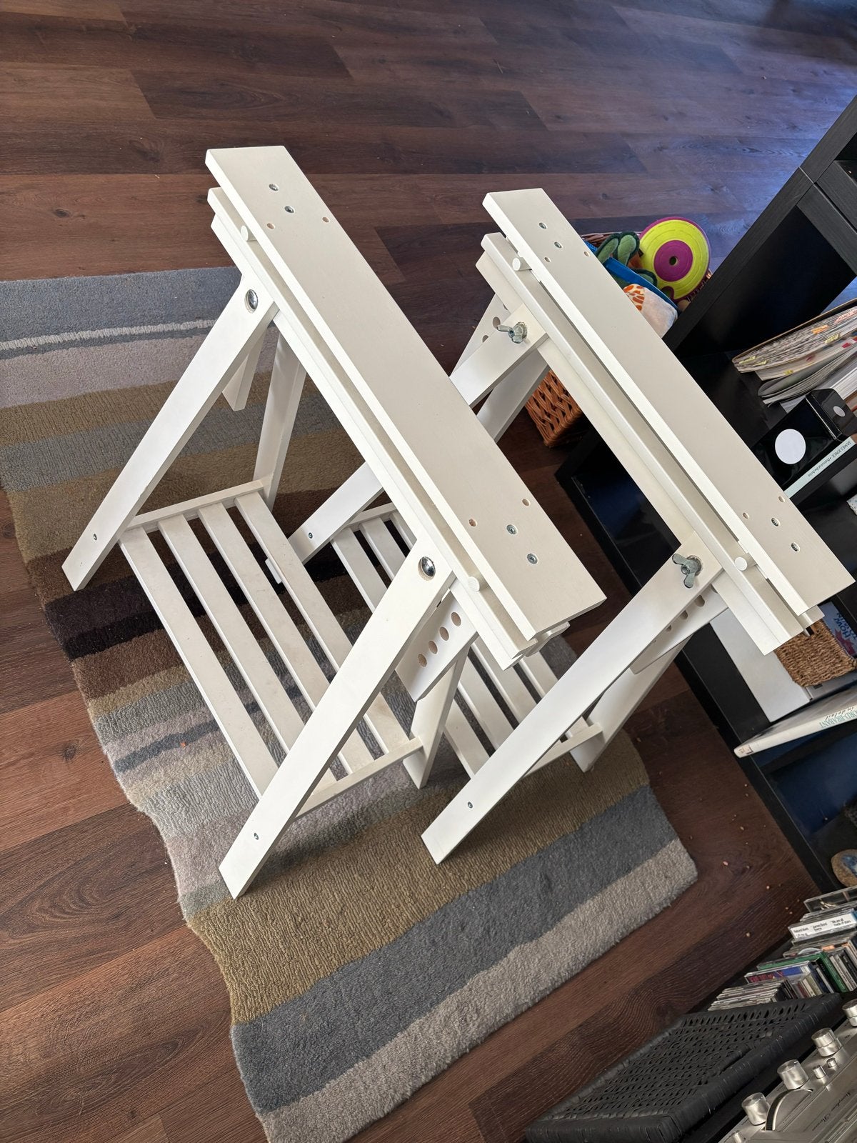 IKEA Mittback Schragen (2 stuks) - Zo goed als nieuw, Ophalen, Hout, In hoogte verstelbaar, Zo goed als nieuw