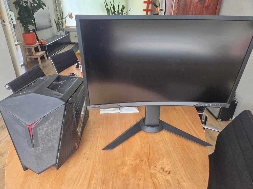 Gaming desktop + monitor, IPS, Curved, Full HD, HDMI
