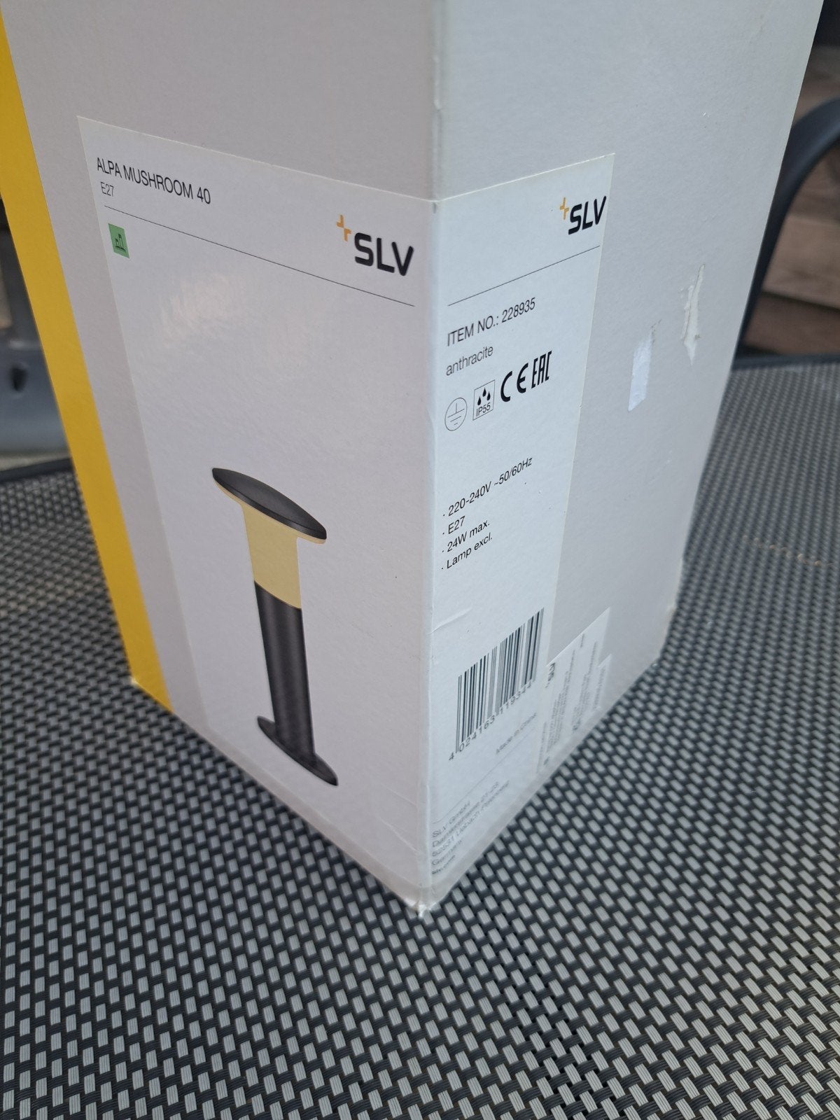 SLV ALPA MUSHROOM 40 E27 Buitenlamp Antraciet, Overige materialen, Minder dan 50 watt, Nieuw, Ophalen of Verzenden