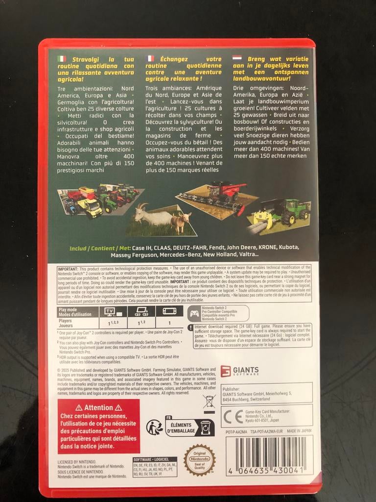 Nieuwe Farming Simulator Nintendo Switch 2, 1 speler, Nieuw, Eén computer, Ophalen of Verzenden