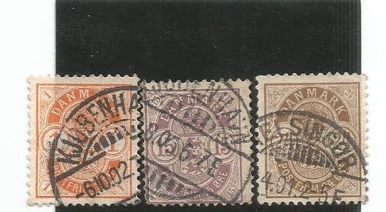 Denemarken Mi. 37/39, Ophalen of Verzenden, Denemarken, Gestempeld