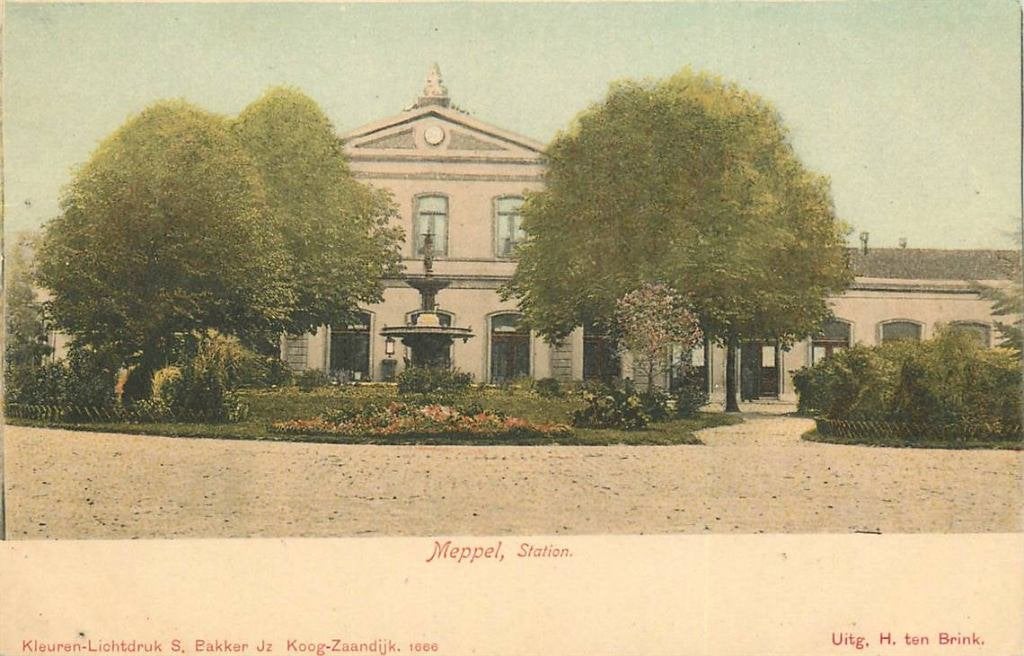 388-294-015 Meppel Station, Verzenden, Voor 1920, Drenthe