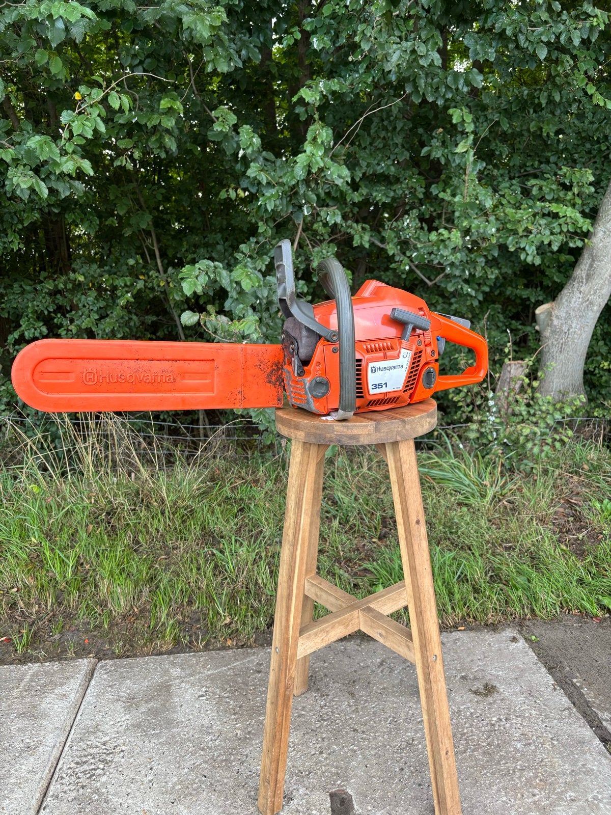 Husqvarna 351 Kettingzaag - 38 cm zaagblad, Ophalen, Gebruikt, Husqvarna, Bijl