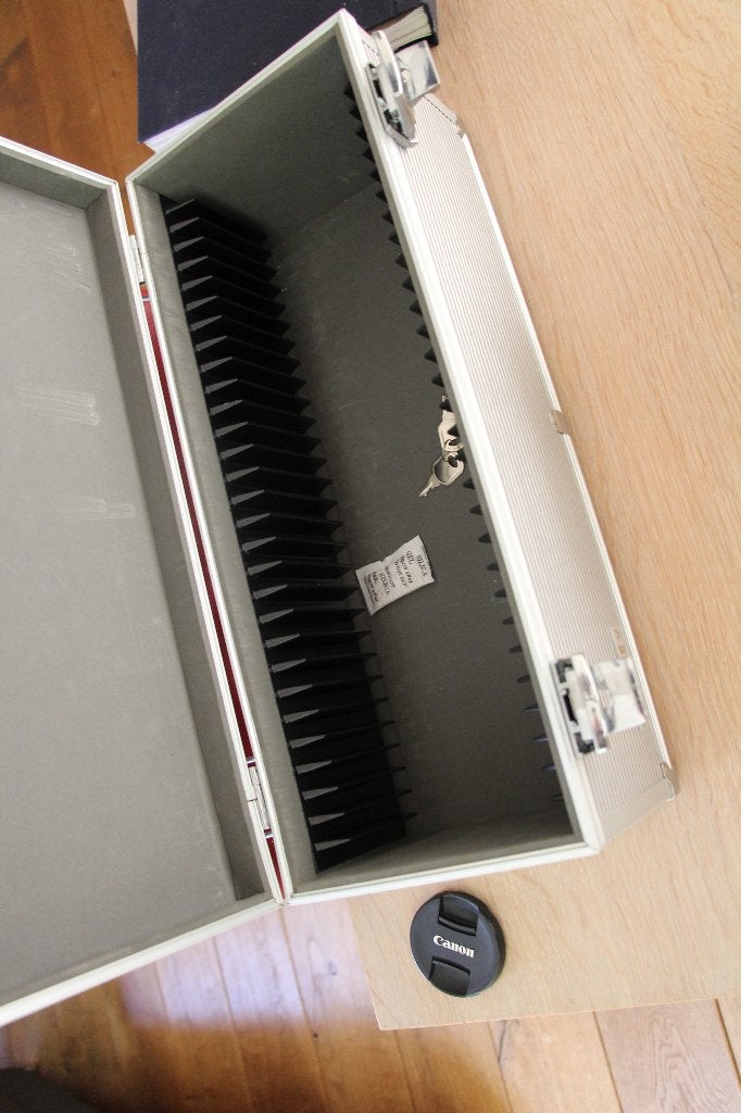 Aluminium opbergkoffer voor cd's - Lindner, Gebruikt, -, -, -