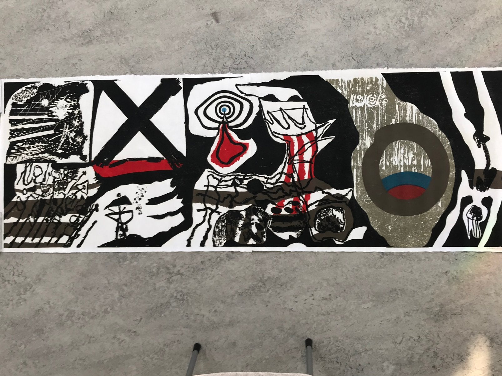 Jef Diederen, dubbelbreed grafiek, Ophalen