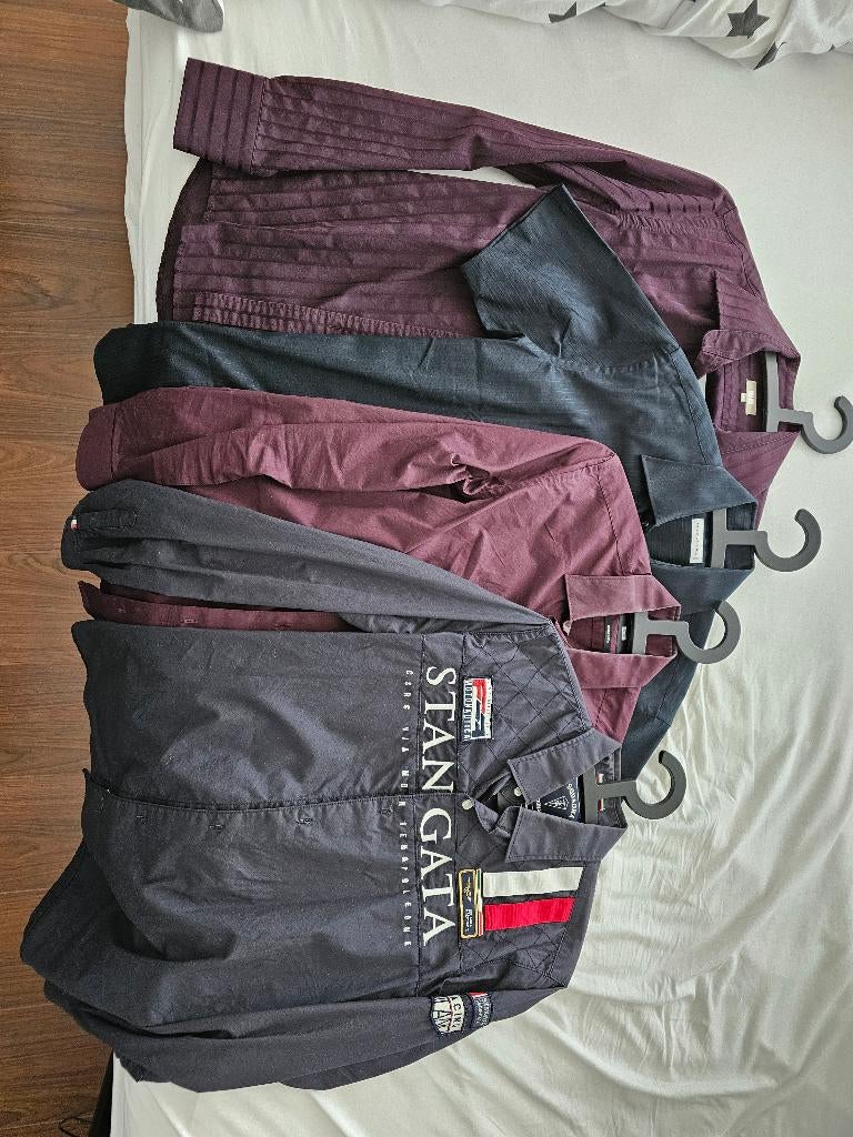 Overhemden paars zwart, Kleding | Heren, Overhemden, Ophalen of Verzenden, Gedragen, Overige kleuren