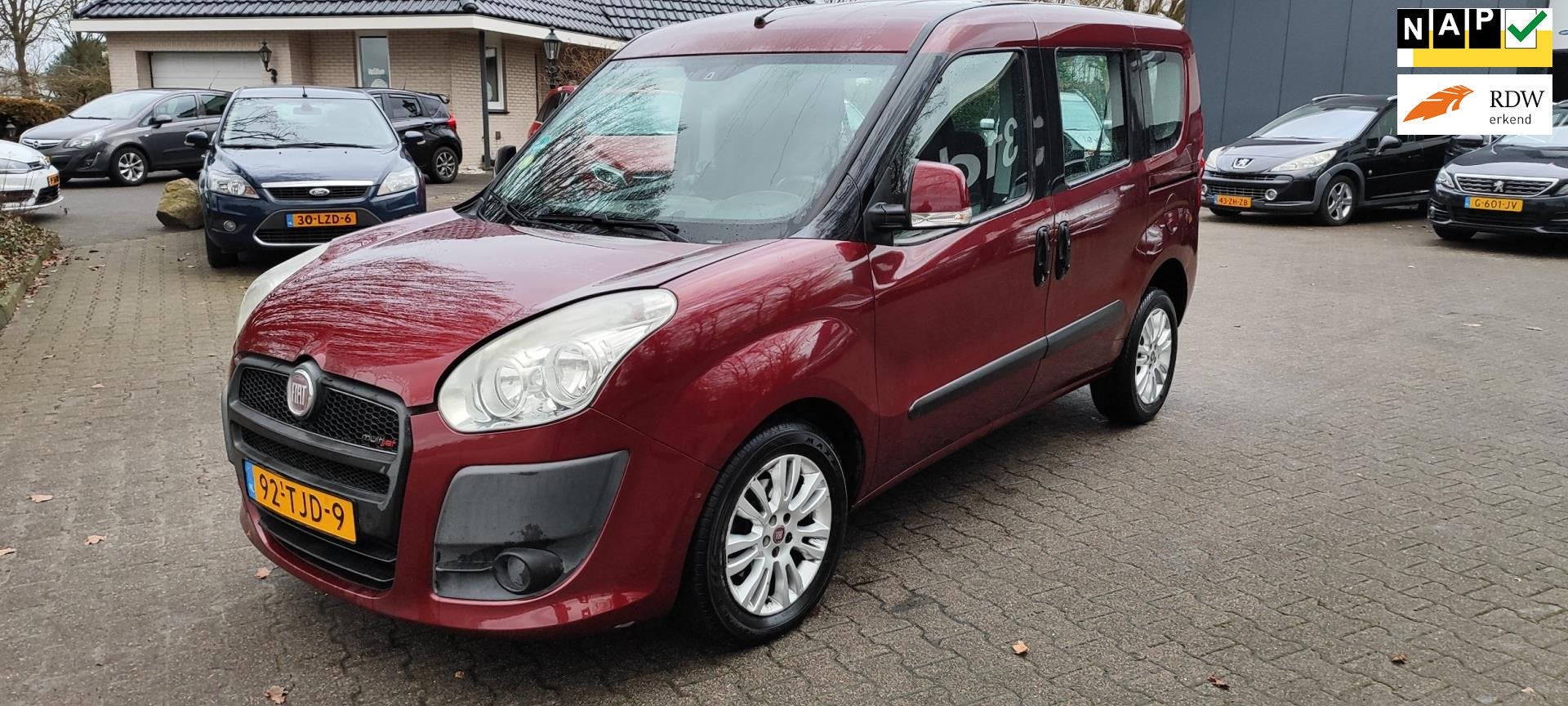 Fiat Doblò 1.3 MultiJet Active bj 2012 5zits airco/navi, Euro 5, Stof, Gebruikt, Doblo