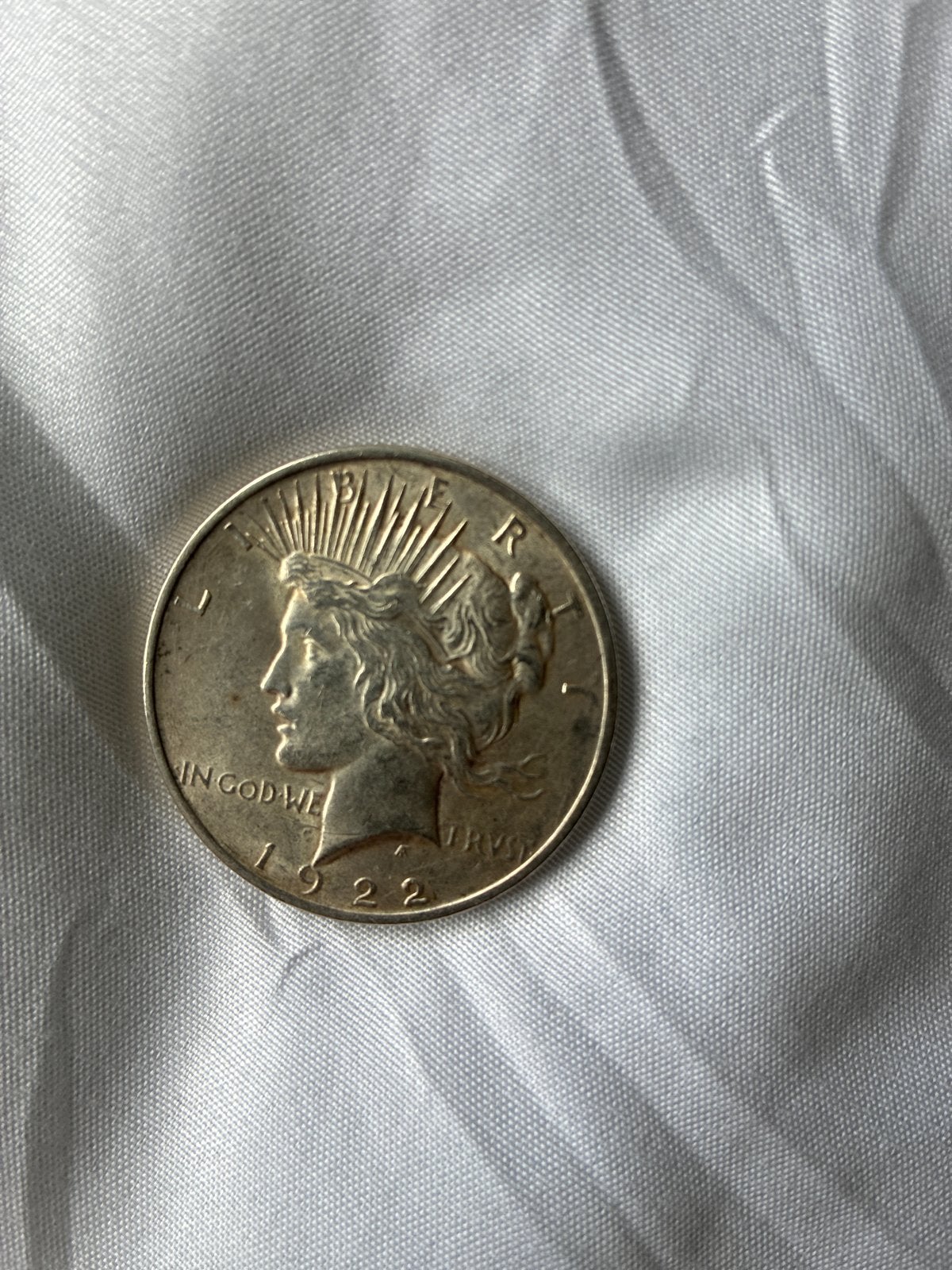 Zeldzame Amerikaanse Peace Dollar uit 1922 - Zilveren Munt, Postzegels en Munten, Ophalen of Verzenden, Noord-Amerika, Losse munt