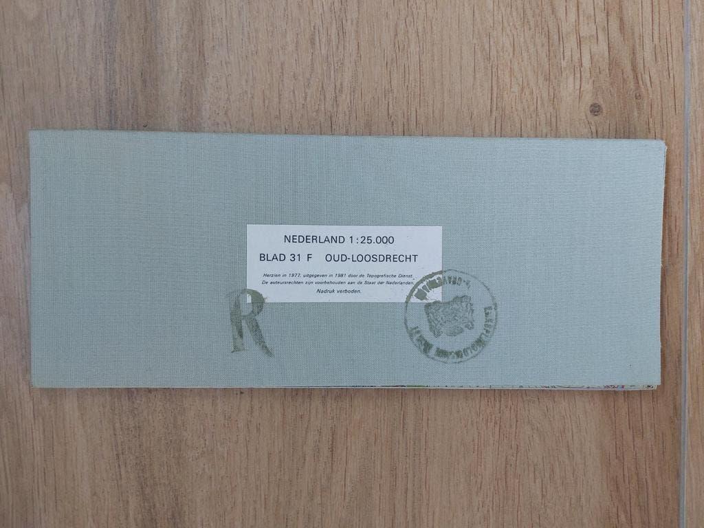 31F Oud Loosdrecht Hilversum Loenen Westbroek Stafkaart 1981, Topografische Dienst Nederland, Ophalen of Verzenden, 1800 tot 2000