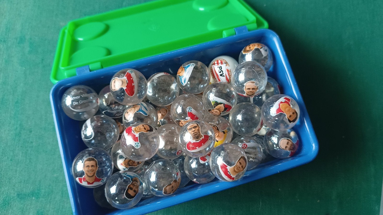 Doos vol Texaco Voetbal knikkers, Ophalen of Verzenden, Zo goed als nieuw