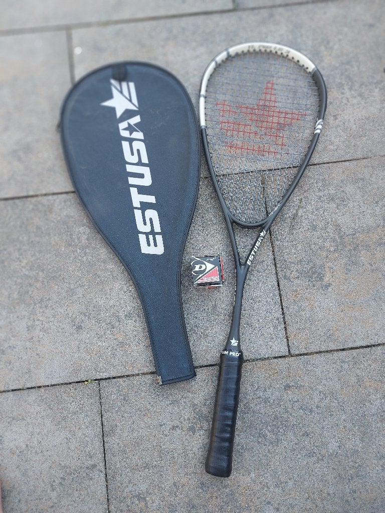 2 x Mooi Estusa Squash Racket (nieuw), Ophalen of Verzenden, Nieuw, Racket, Met hoes