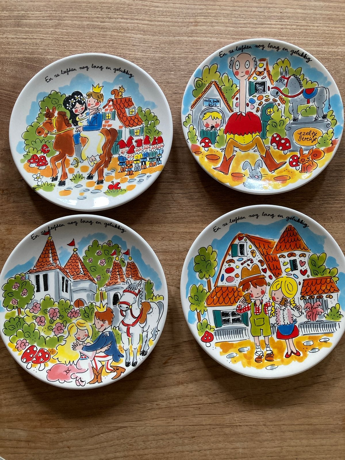Efteling Blond Amsterdam Sprookjesborden - Set van 4, Ophalen of Verzenden, Zo goed als nieuw, Gebruiksvoorwerp