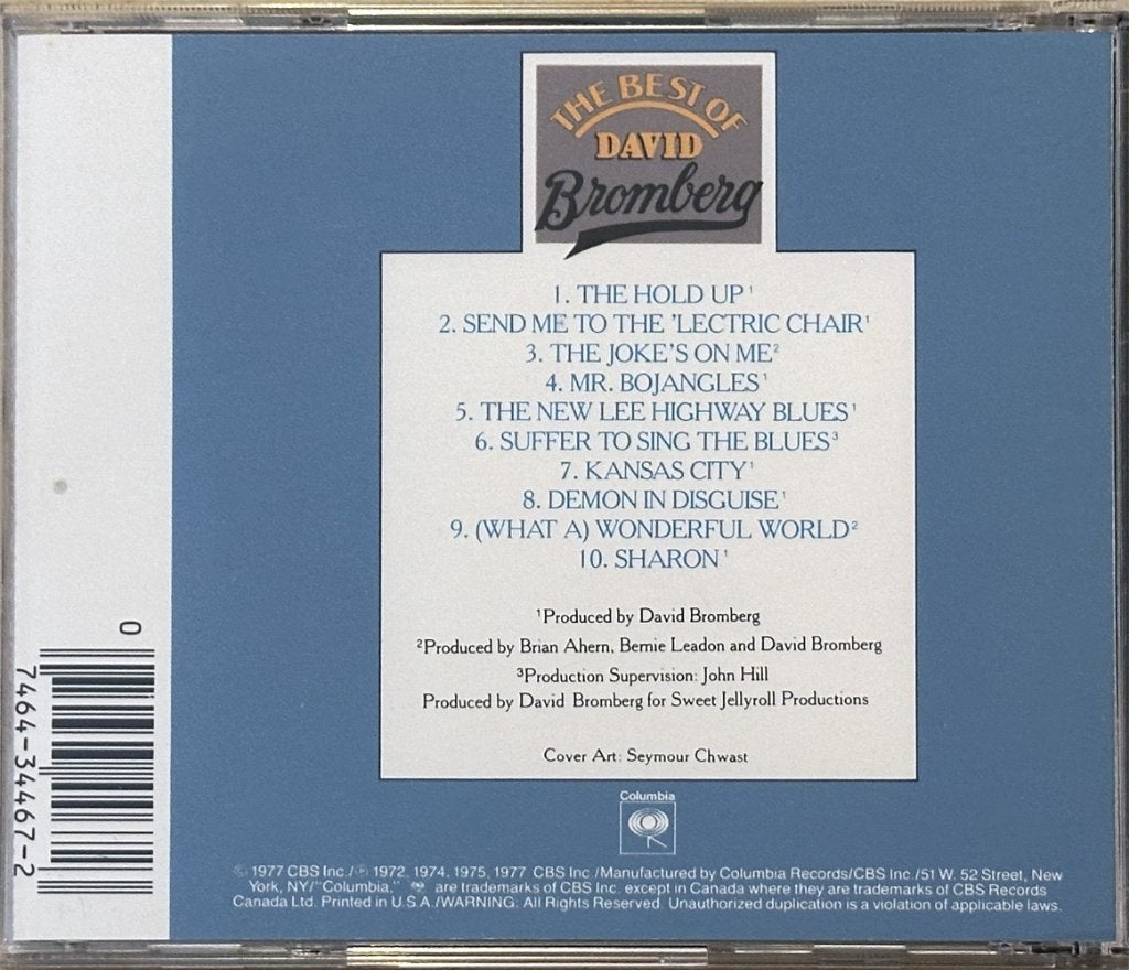 David Bromberg - Out of the Blues, Cd's en Dvd's, Ophalen of Verzenden, Zo goed als nieuw, Blues