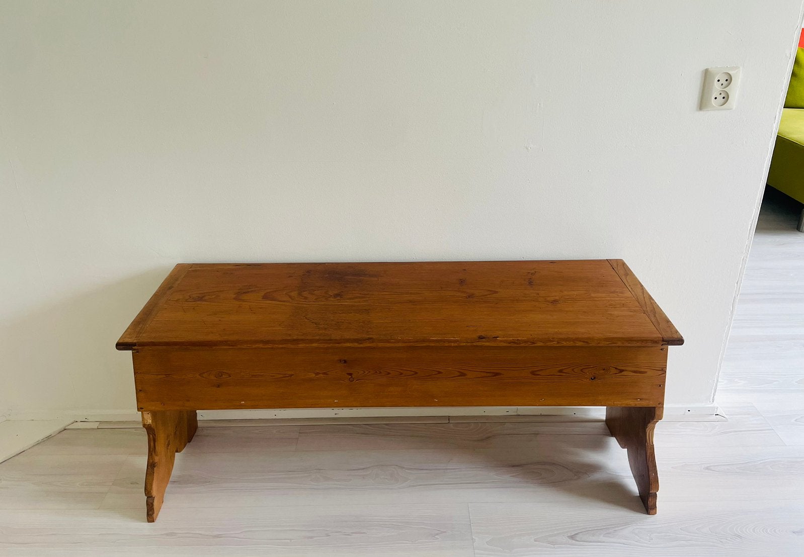Klepbank Opbergbank Kist Hout - B:118cm, D:38,5cm H:53,8cm, Ophalen