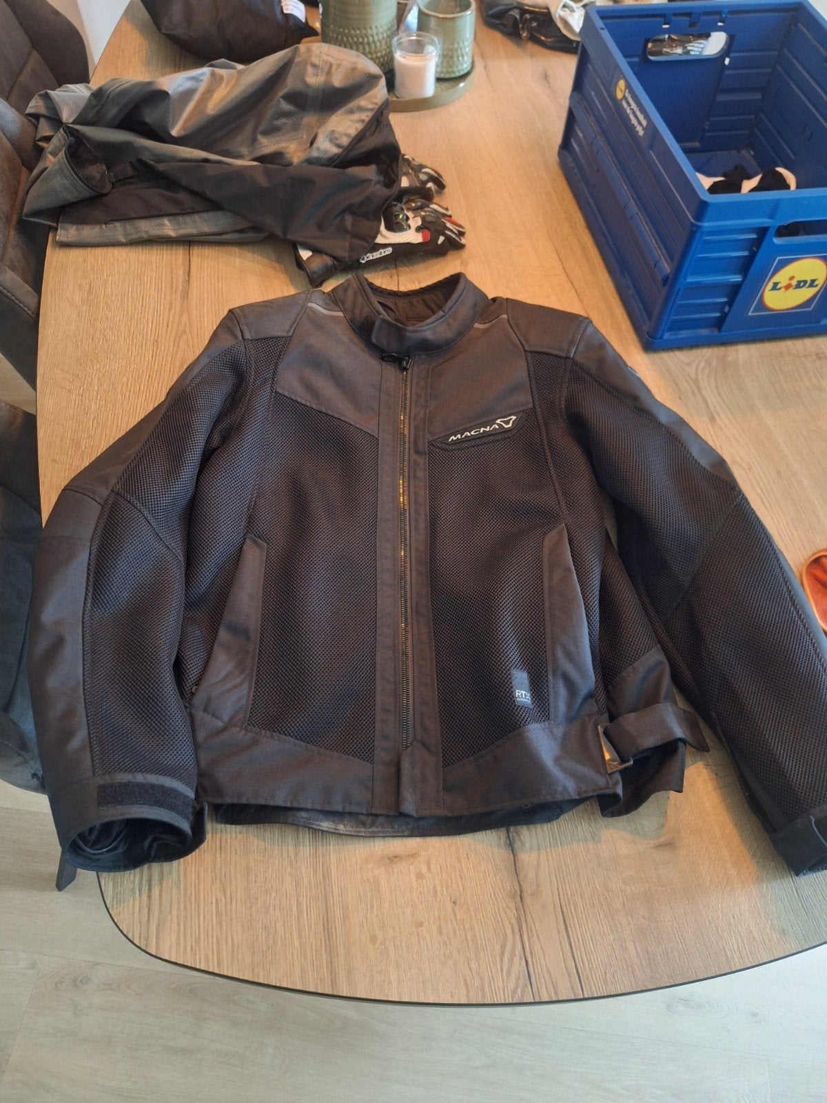 Macna Doorwaai Motorjas met Waterdichte Voering - Maat 2XL, Motoren, Jas | textiel, Heren, Ophalen of Verzenden, Tweedehands